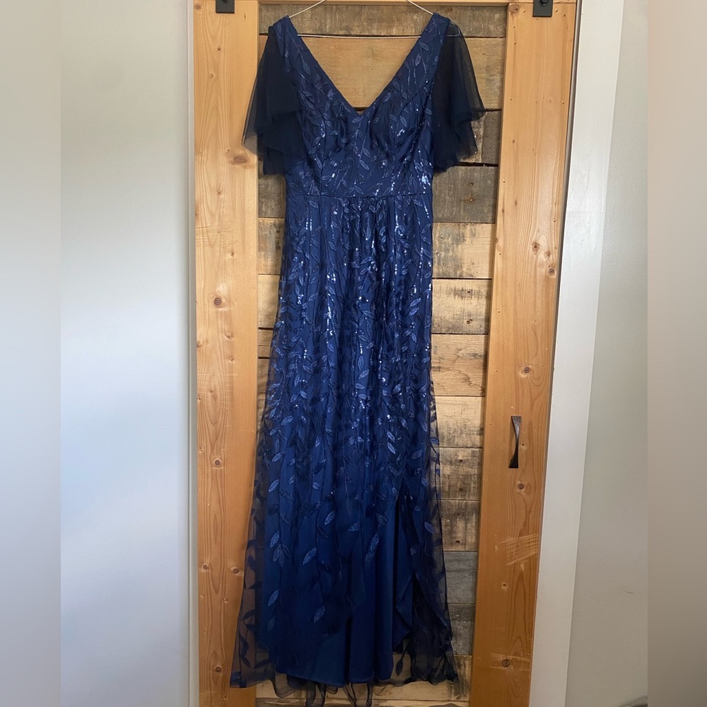 Elegant Navy Blue Gown 6